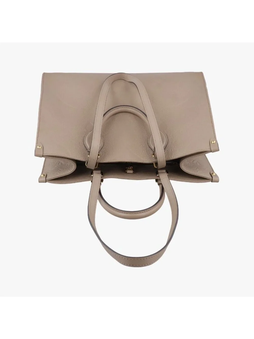 Louis Vuitton On The Go MM Beige Monogram Empreinte Tote